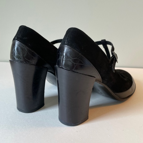 DKNY Suede & Leather Black Heels 9M - Picture 5 of 11